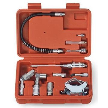 Tooluxe 61077L Grease Gun and Lubrication Accessory Kit | Multi-Function with