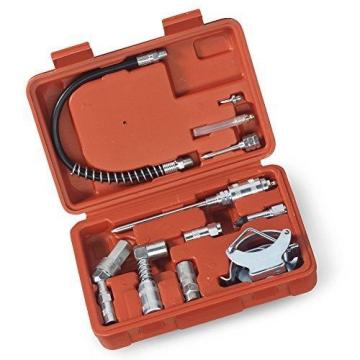 Tooluxe 61077L Grease Gun and Lubrication Accessory Kit | Multi-Function with