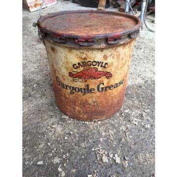 Gargoyle Grease Can Rare Vintage Oil Can Gas Station Mobil No Reserve