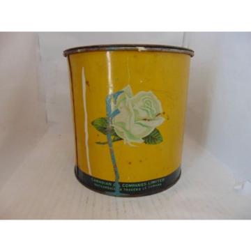 White Rose 5 lbs Pressure Grease Can Canadian Oil Co. LTD