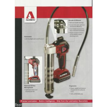 (1) New,ALEMITE 596-B 20 Volt Lithium-Ion 2-Speed Grease Gun - 2 Batteries/case