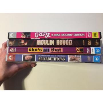 DVDs X 4- Grease, She&#039;s All That, Moulin Rouge &amp; Elizabethtown