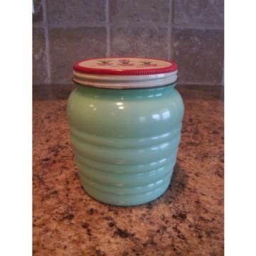 Vintage Fire King Jadeite Grease Jar w/Tulip Lid-Jadite