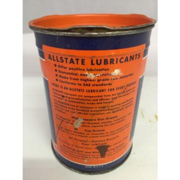 VINTAGE ADVERTISING 1 LB ALLSTATE PREMIUM QUALITY LUBRICANT GREASE CAN 879-G