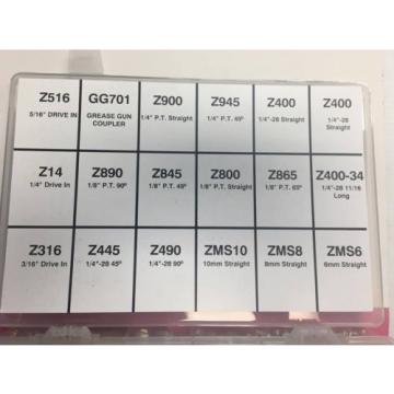 365 Pc Mize MIZA365 Popular Size Zerk Grease Fitting Assortment