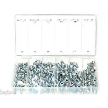 110 Pc Hydraulic Lubrication Lube Grease Fittings Assortment Zerk Fitting SAE