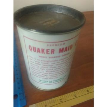 Quaker maid farm grease metal oil can vtg petroleum gas collectible auto