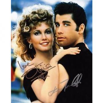 Grease John Travolta &amp; Olivia Newton-John Signed 8x10 Photo COA