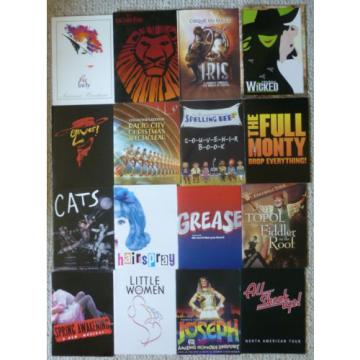 Huge Lot of 28 Musical Programs Mormon Wicked Grease Fiddler Ave Q ++++Free Ship