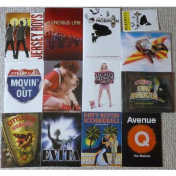 Huge Lot of 28 Musical Programs Mormon Wicked Grease Fiddler Ave Q ++++Free Ship