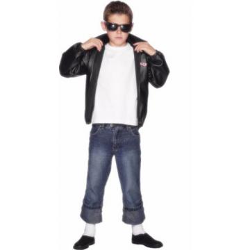 Boys Grease T Birds 50s Jacket Fancy Dress Costume New age 7-9 10-12 Official