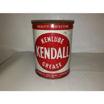 vintage kendall 5 lb grease can