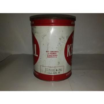 vintage kendall 5 lb grease can