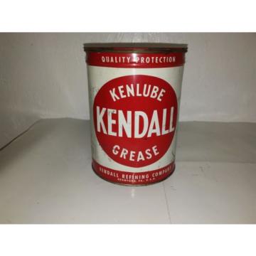 vintage kendall 5 lb grease can