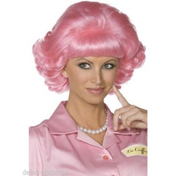 Smiffys Official Grease Frenchy Beauty School Pink Fancy Dress Costume Wig Adult