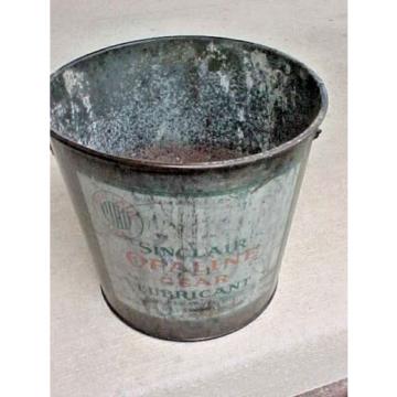 Vintage Sinclair Oil 14 Qt. Galvanized Grease Bucket