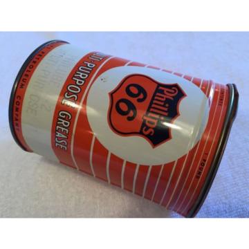 1940s PHILLIPS 66 1 LB TIN OIL GREASE CAN NOS UNOPENED FULL ORIGINAL