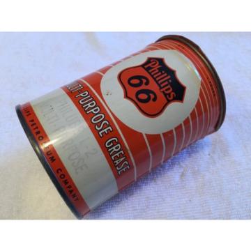 1940s PHILLIPS 66 1 LB TIN OIL GREASE CAN NOS UNOPENED FULL ORIGINAL