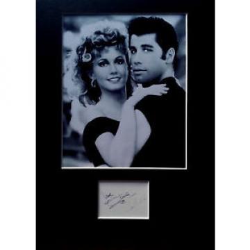 GREASE signed autographs PHOTO DISPLAY John Travolta Olivia Newton John