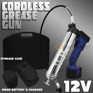 12V Cordless Grease Gun 7500PSI 30” High Pressure Hose 2 Battery quick charger