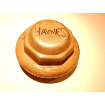 rare &#034;haynes&#034;  vintage very early automobile grease cap / hubcap