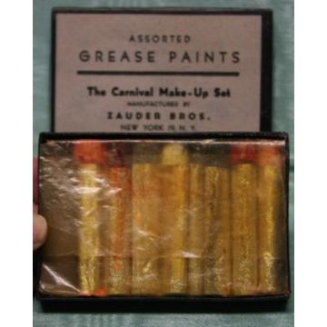 VINTAGE ZAUDER GREASE PAINTS - THE CARNIVAL MAKE UP SET - ORIGINAL BOX - CLOWN