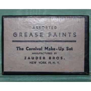 VINTAGE ZAUDER GREASE PAINTS - THE CARNIVAL MAKE UP SET - ORIGINAL BOX - CLOWN