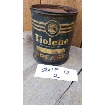 Vintage Pure Oil Company Tiolene One Pound Grease Can