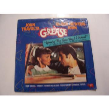 JOHN TRAVOLTA OLIVIA TON GREASE PICTURE SLEEVE 45 RPM 7&#039;&#039; Record