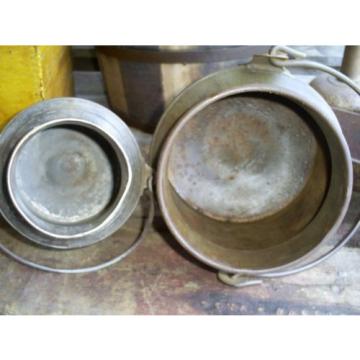 Vintage ATLANTIC Oil Grease Railroad Cans Pair 2qt &amp; 4qt