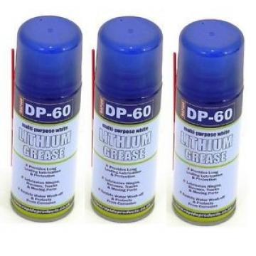 3 X MULTI PURPOSE WHITE LITHIUM GREASE MAINTENANCE SPRAY LUBRICANT DP-60