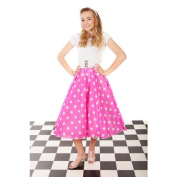 Ladies 1950&#039;s 50&#039;s GREASE Style Polka Dot 24&#034;Length Skirts VINTAGE Fancy Dress