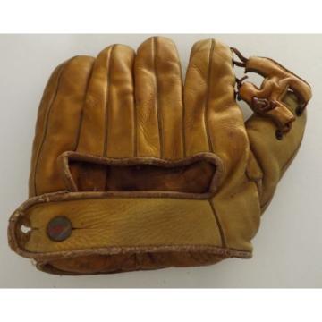 1940s Wilson Baseball Fielders Glove 646 Hand Tailored Greased Pocket Split Fgr