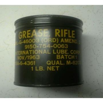 Vintage military grease can rifle nos full can 1963