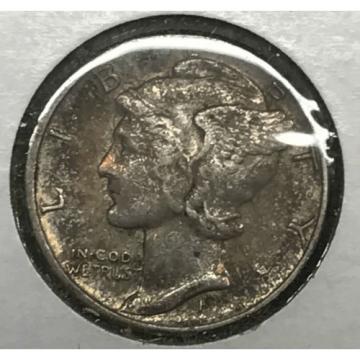 1945 MERCURY DIME GREASE FILLED 9 &amp; 4 ERROR COIN