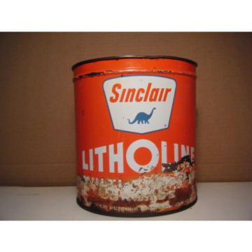 VINTAGE ADVERTISING SINCLAIR LITHOLINE MULTI PURPOSE GREASE CAN NO TOP