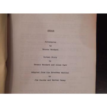 1977 ORIGINAL SCREENPLAY FOR THE CLASSIC MOVIE GREASE