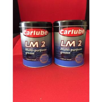 2 x MULTI PURPOSE GREASE LARGE LM2 - 2 x 500g TUBS BASED CARLUBE GREASE