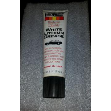 (Lubrimatic White Lithium Grease 8 oz Squeeze Tube. NOS.