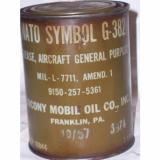 Rare Nato U. S. Military aircraft grease can Socony Mobil Oil Co. Franklin, Pa.