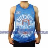 AFFLICTION AC Grease A13420 Men`s New Cobalt Blue Burnout Tank Top