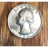 1980 P WASHINGTON QUARTER MISSING CLAD MINT GREASE WIPED OFF #1697