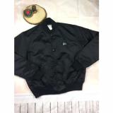 Vintage Bomber Jacket Retro Shiny Black Grease Style Men&#039;s Size Large