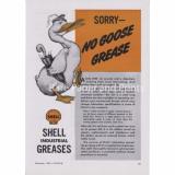 No Goose Grease Shell Oil 1939 Funny Vintage Illustrated Original Print Ad 