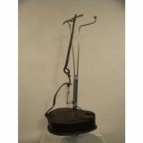 Antique Hanging Iron Betty Grease Lamp w/Pick Large 5&#034; Chamber 11 1/2&#034;