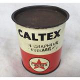 Caltex Old Graphite Grease Vintage Tin Can Petrol Station Motor Oil 1 Lb Net Vtg