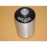 VINTAGE KITCHEN COUNTER 6 1/4&#034; HIGH BLACK &amp; SILVER GREASE CANISTER